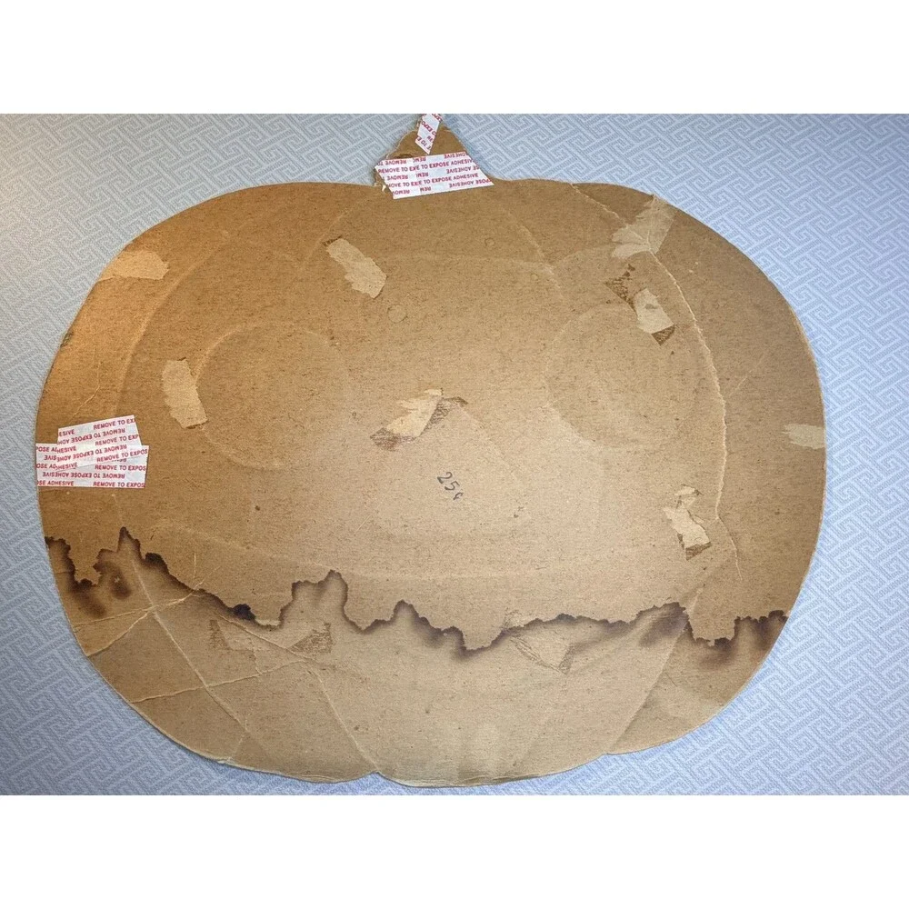 Vintage Halloween HE Luhrs Jack-O-Lantern Pressed Cardboard Die-Cut Decoratio